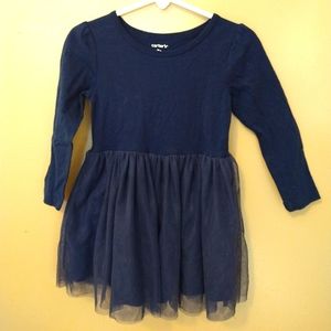 Carter's navy blue toddler dress with tulle skirt size 2T